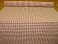 Prestigious Textiles Red / Off White Check  Curtain / Soft Furnishing Fabric REMNANT